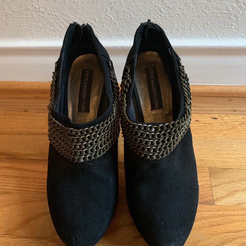 Steve Madden Luxe "L Gang" chain heels Size 9.5
